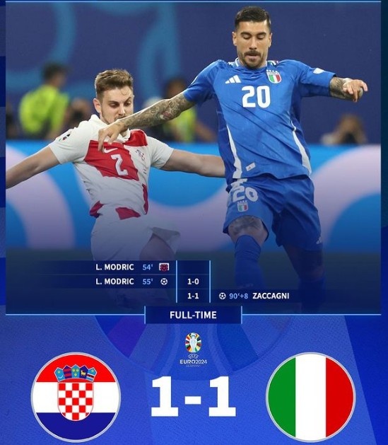 绝平！意大利欧洲杯历史从未连败，但近9战克罗地亚6平3负