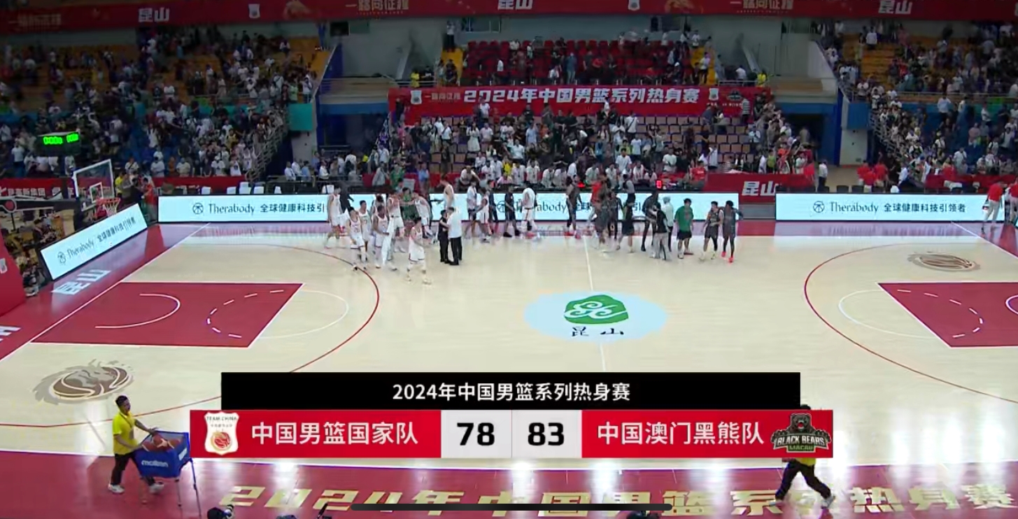 看比赛了嘛？四个字点评中国男篮热身赛不敌澳门黑熊