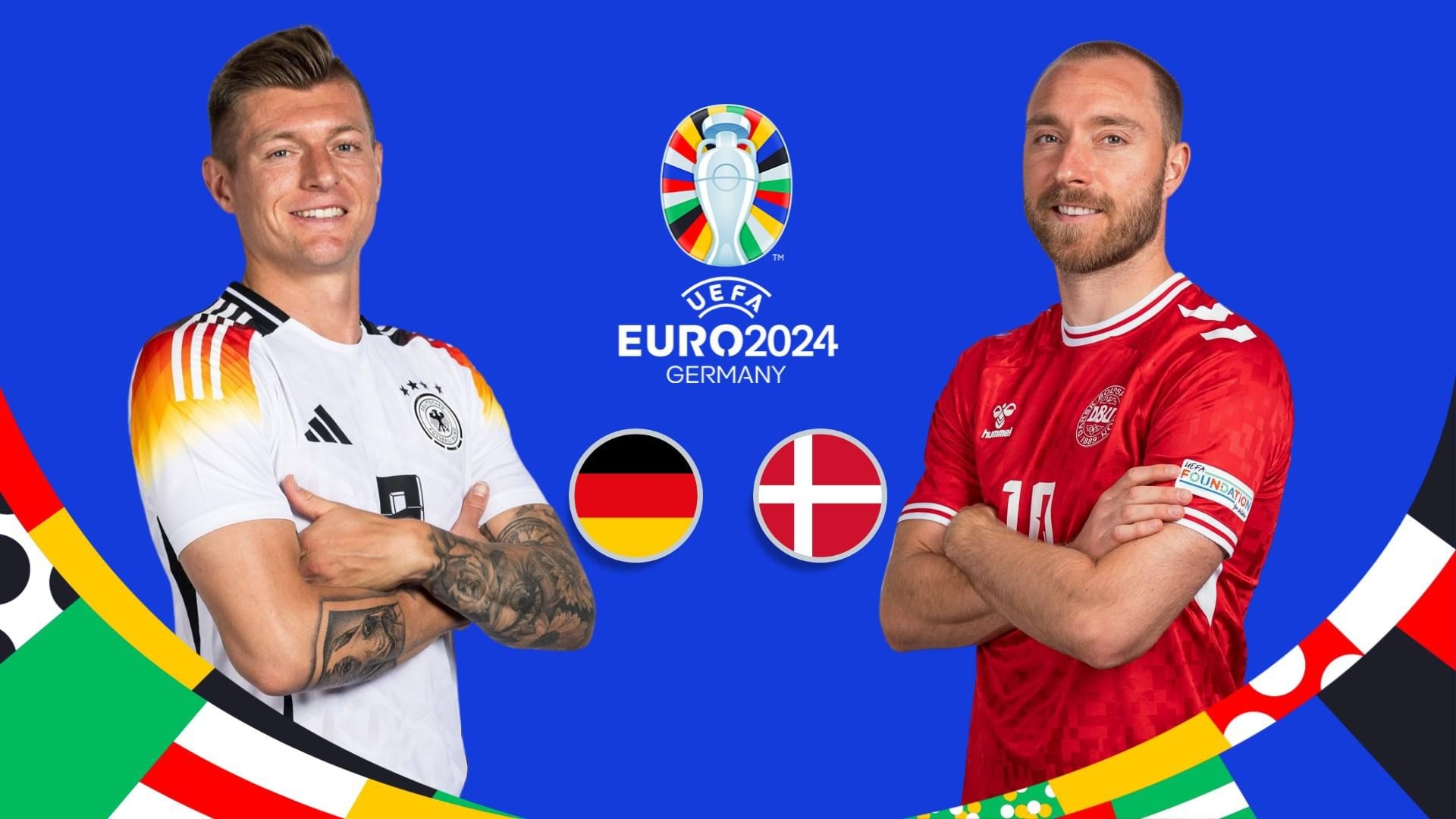 欧洲杯-德国vs丹麦首发：萨内先发维尔茨替补，埃里克森出战