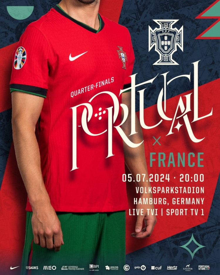 球员脸部依然未入镜！葡萄牙发布赛前海报预热与法国比赛